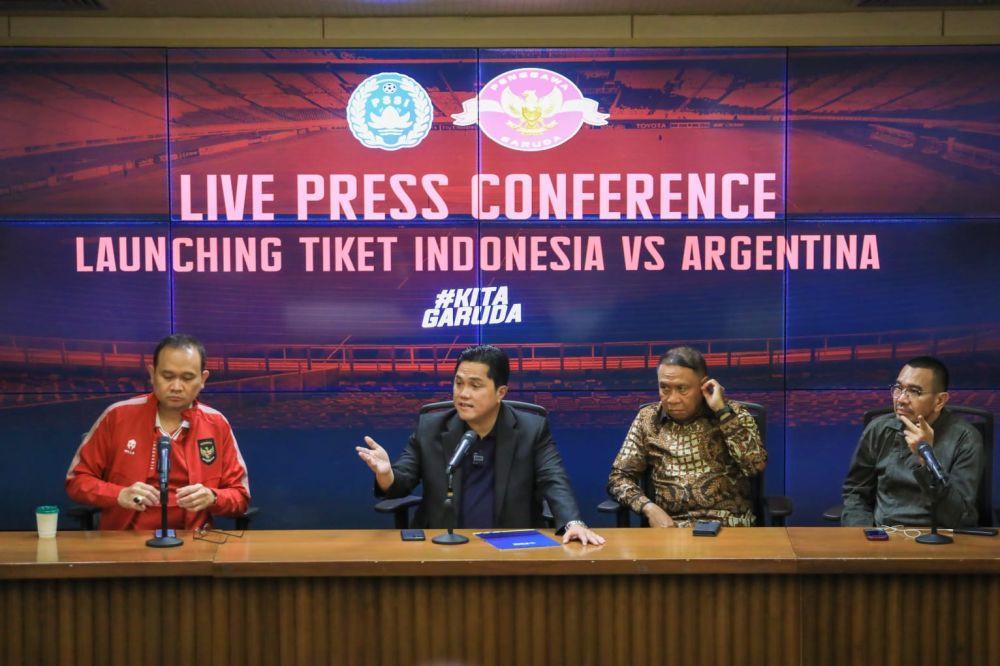 Konferensi pers launching tiket Indonesia vs Argentina (Dok.Istimewa)