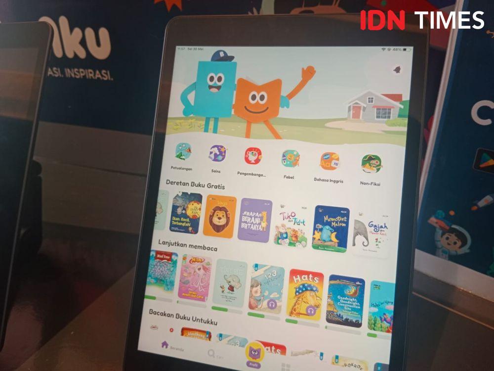 Press Conference Peluncuran Aplikasi Perpustakaan Digital 'BukuAku' di Cinepolis Senayan Park, Jakarta, pada Selasa (30/5/2023). IDN Times/Adyaning Raras