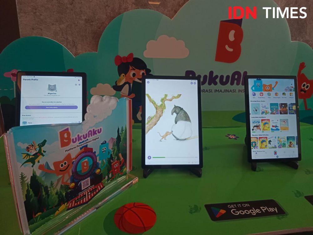 Press Conference Peluncuran Aplikasi Perpustakaan Digital 'BukuAku' di Cinepolis Senayan Park, Jakarta, pada Selasa (30/5/2023). IDN Times/Adyaning Raras