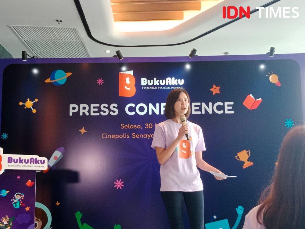 Press Conference Peluncuran Aplikasi Perpustakaan Digital 'BukuAku' di Cinepolis Senayan Park, Jakarta, pada Selasa (30/5/2023). IDN Times/Adyaning Raras
