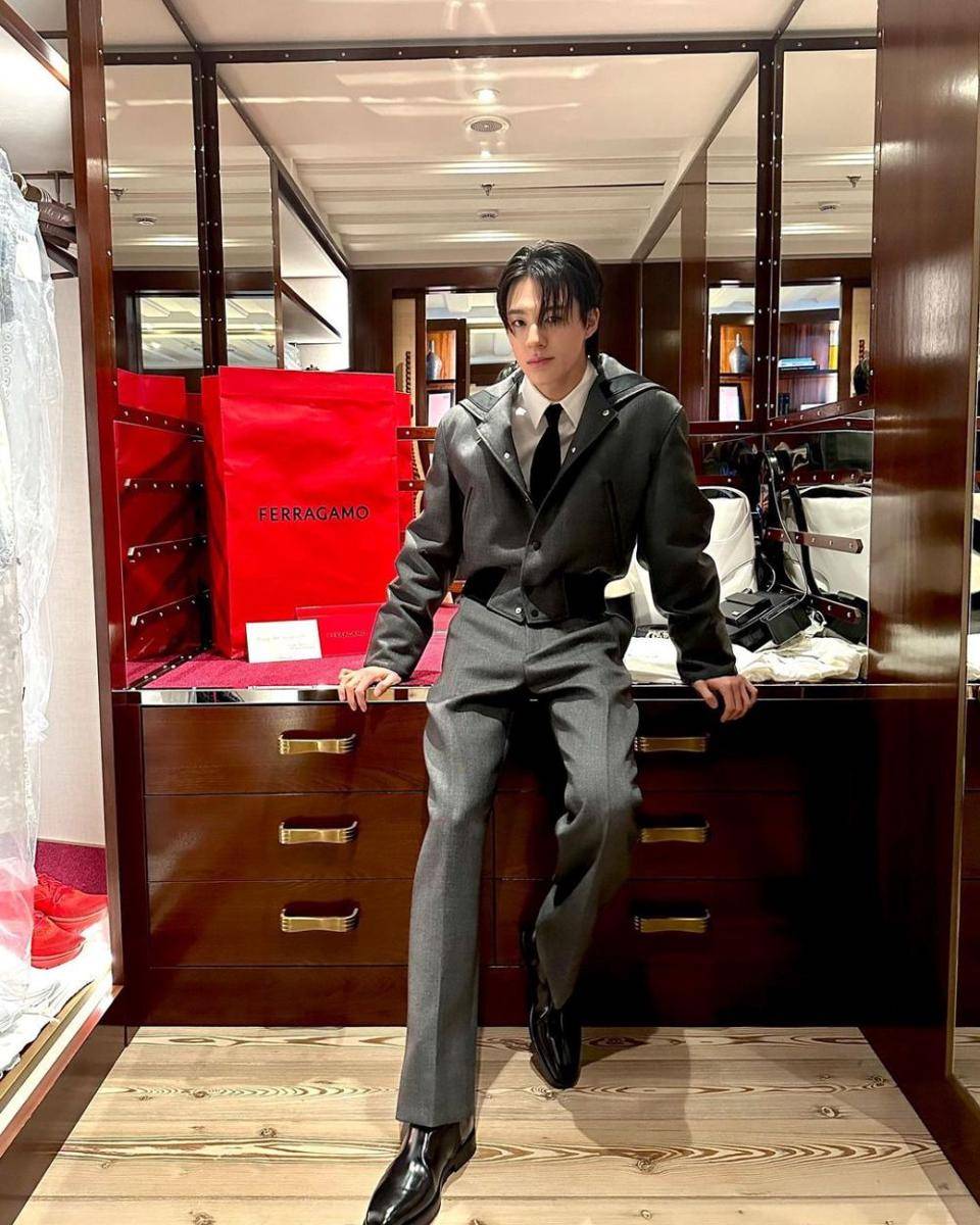potret Jeno NCT di Milan Fashion Week (instagram.com/leejen_o_423)