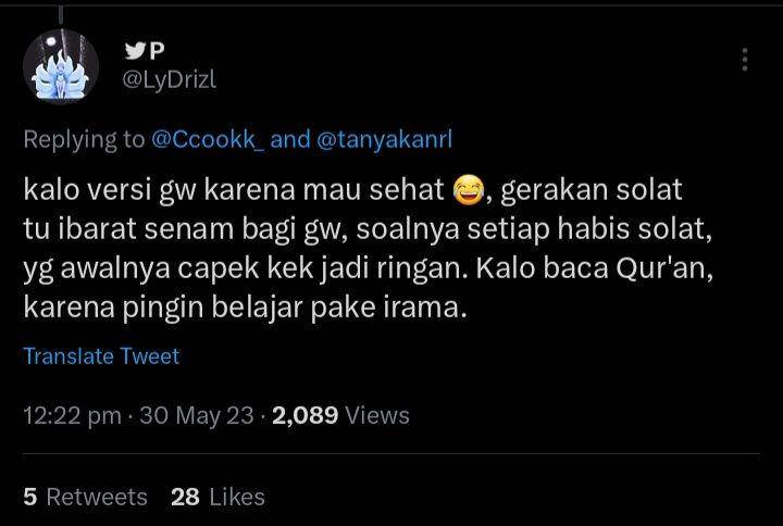 Tips anti malas shalat ala warga twitter (twitter.com/ @LyDrizl)