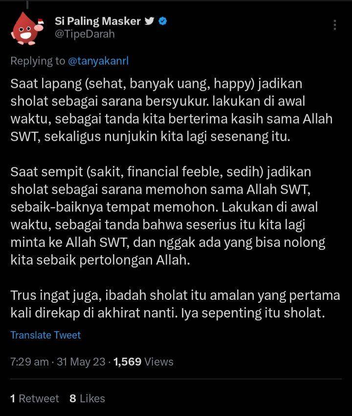 Tips anti malas shalat ala warga twitter (twitter.com/ @TipeDarah)