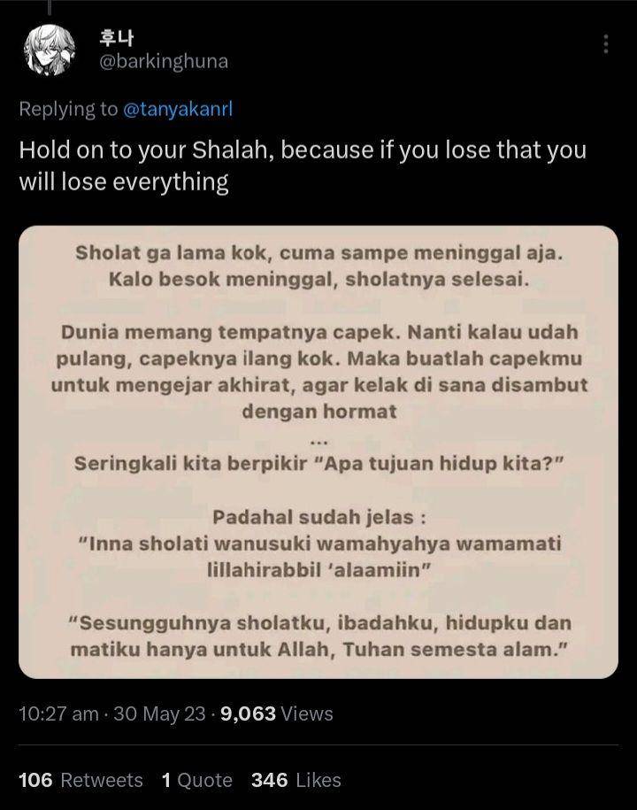 Tips anti malas shalat ala warga twitter (twitter.com/ @barkinghuna)