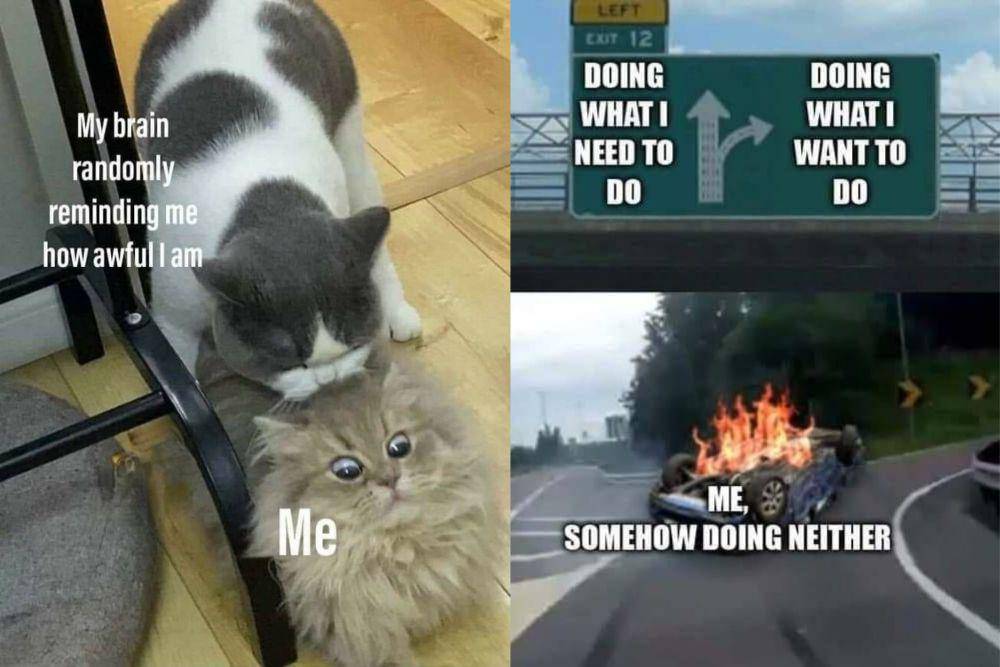 kolase meme punya kepribadian problematik (facebook.com/Cheerful Nihilism)