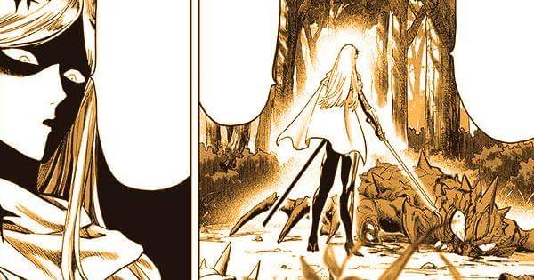 Flashy Flash menginterograsi monster yang ia tangkap ( Dok. tonarinoyj.jp/One Punch Man )