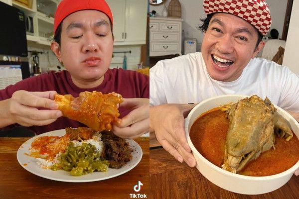 9 Potret Melki Bajaj Mukbang, Makan Lobster hingga Kepala Kambing!