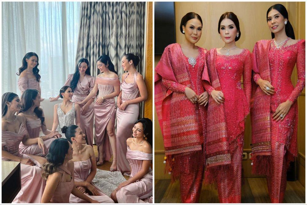 8 Warna Seragam Bridesmaids di Pernikahan Jessica Mila, Mewah!