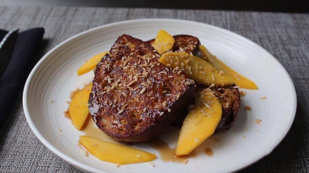 Coconut cream french toast. (YouTube.com/Food Wishes)