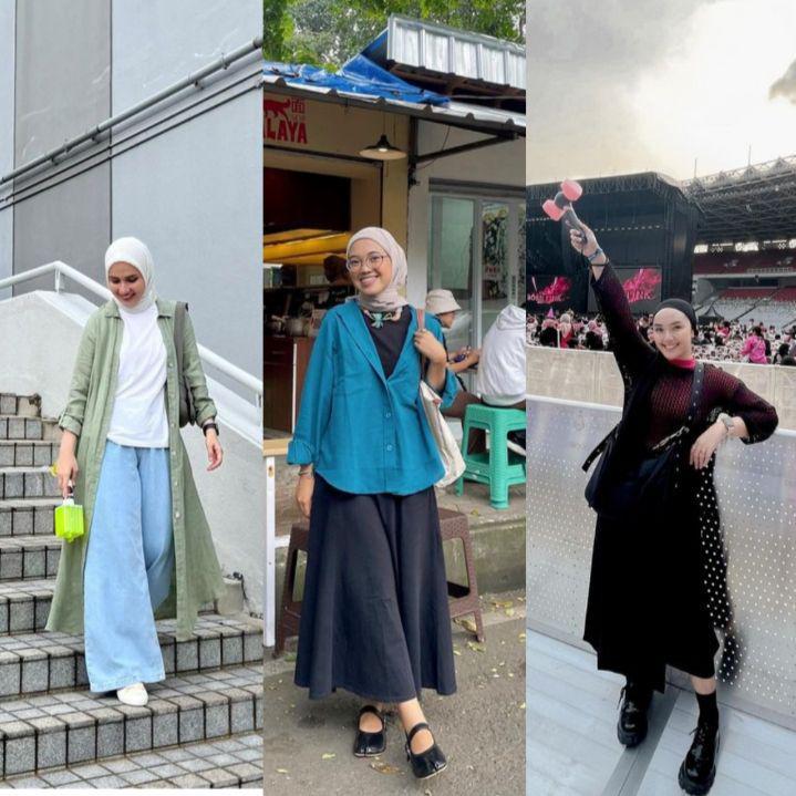 10 OOTD Hijab Style Simpel untuk Nonton Konser, Anti Ribet!