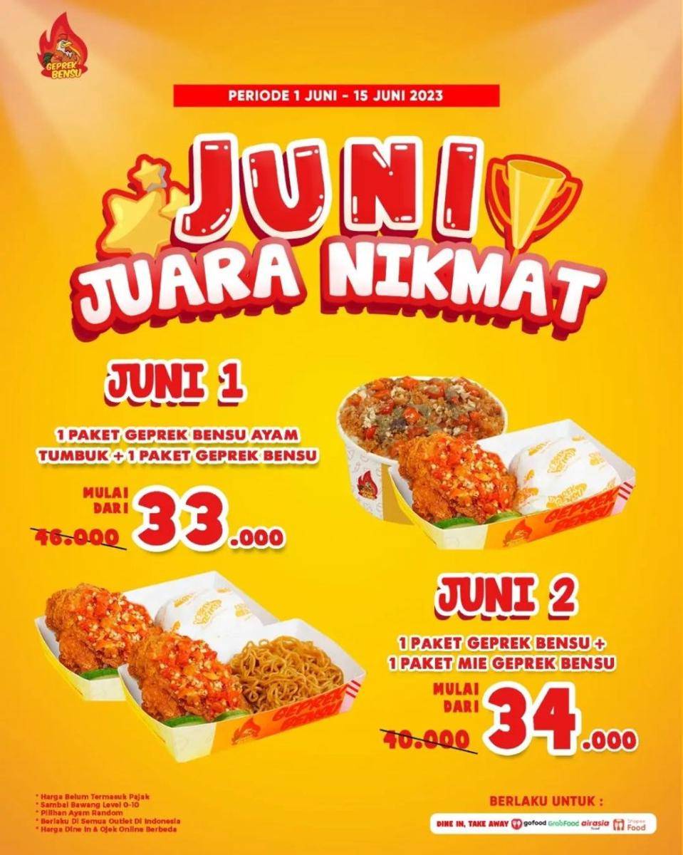 Promo Geprek Bensu (instagram.com/geprekbensu)