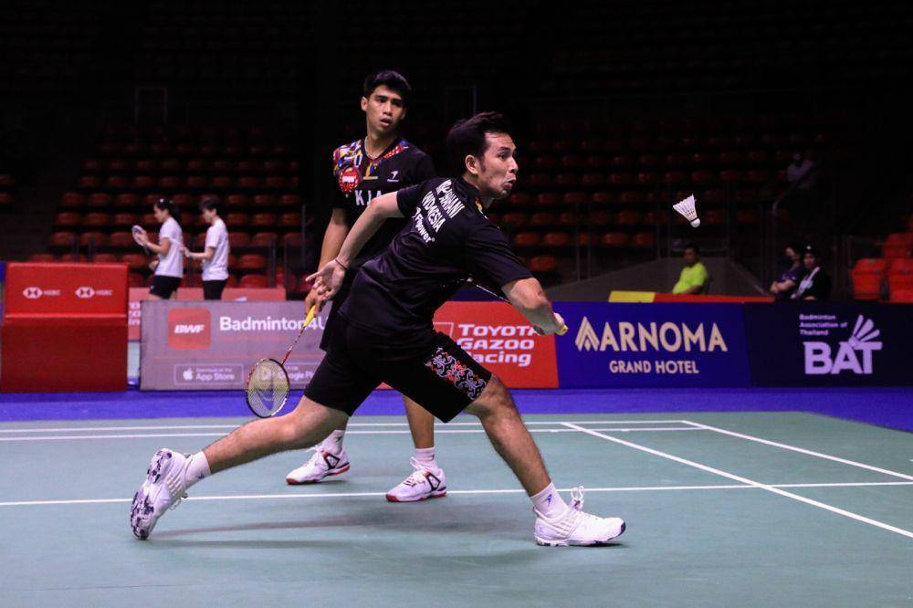 Sabar Karyaman Gutama/Moh Reza Pahlevi Isfahani di Thailand Open 2023 (dok. PP PBSI)