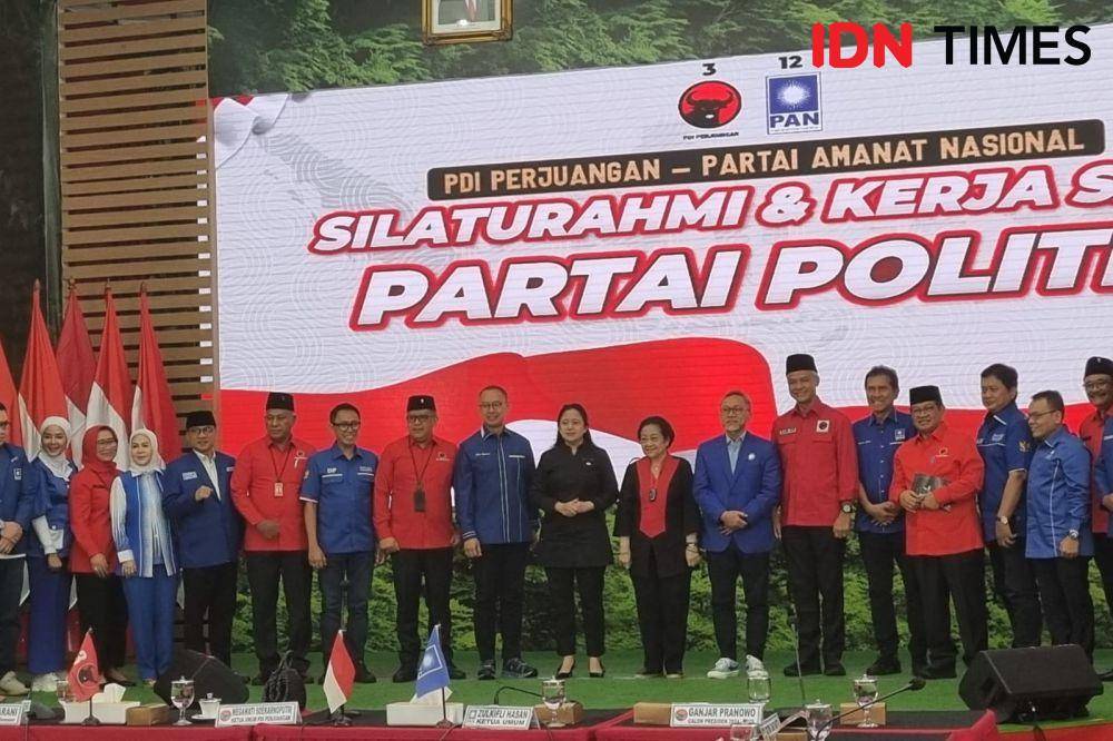 Pertemuan Ketua Umun PDIP, Megawati Soekarnoputri dan Ketua Umum PAN, Zulkifli Hasan di kantor DPP PDIP (IDN Times/Ilman Nafi'an)