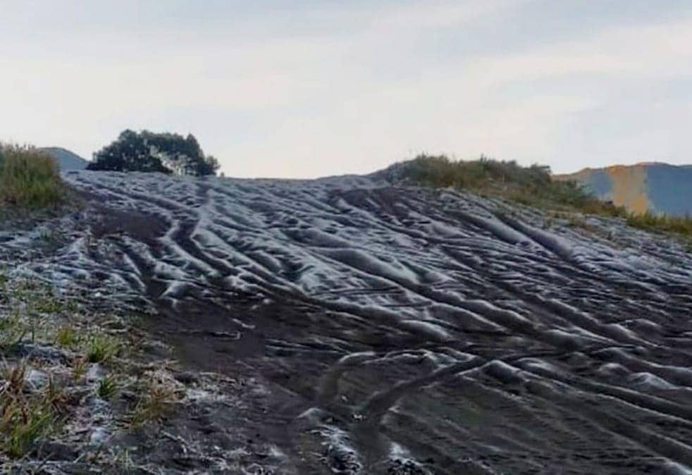 Fenomena frozen di Gunung Bromo. DOk. TNBTS