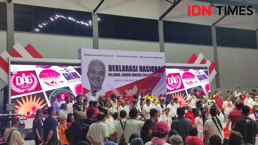 Deklarasi nasional relawan Jokowi dukung Ganjar Pranowo (IDN Times/Yosafat Diva Bayu Wisesa)