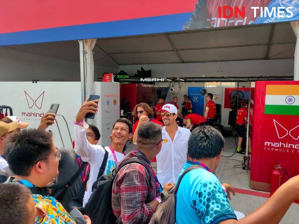 Pembalap Mahindra Racing, Lucas di Grassi. (IDN Times/Tino).