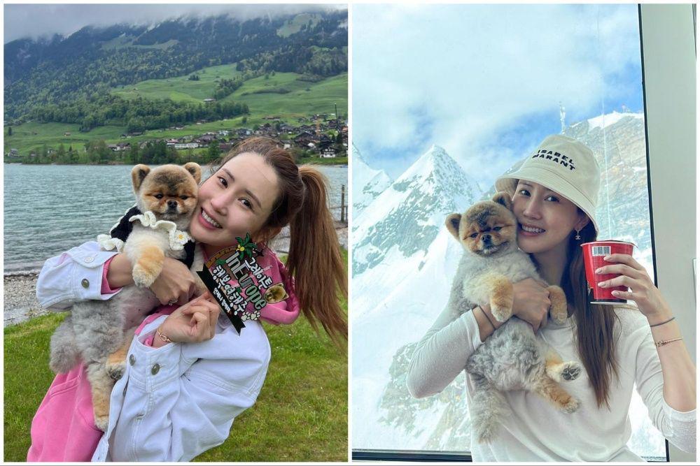 10 Momen Bulan Madu Lee Da Hae ke Swiss, Ajak Anjing Kesayangan Juga