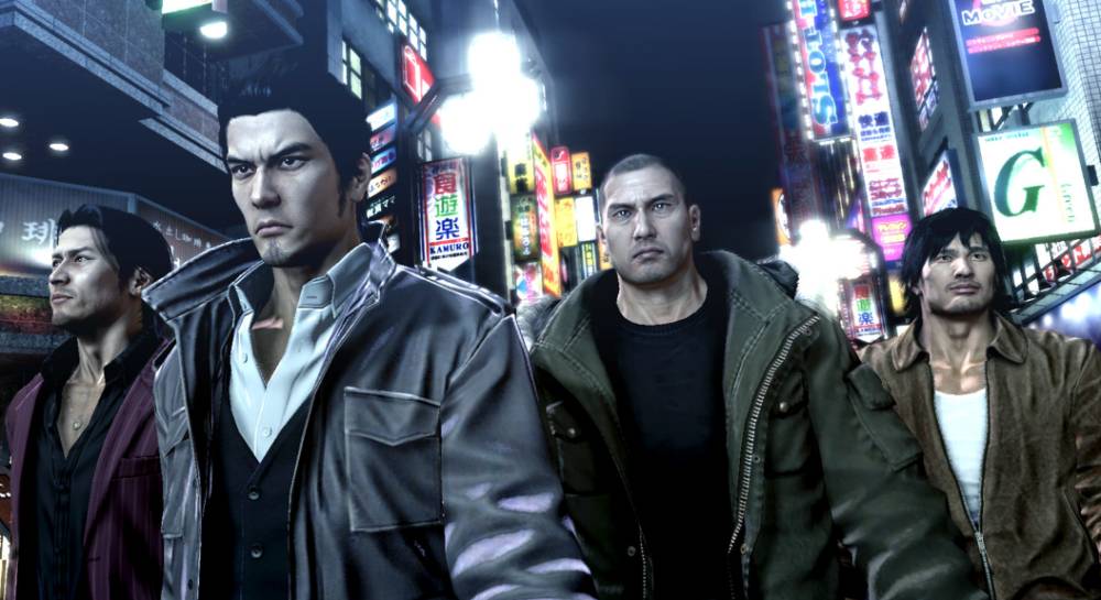 Kazuma Kiryu, Shun Akiyama, Taiga Saejima, dan Tatsuo Shinada dari game Yakuza 5 Remastered (2021) (dok. Ryu Ga Gotoku Studio/Yakuza 5 Remastered)