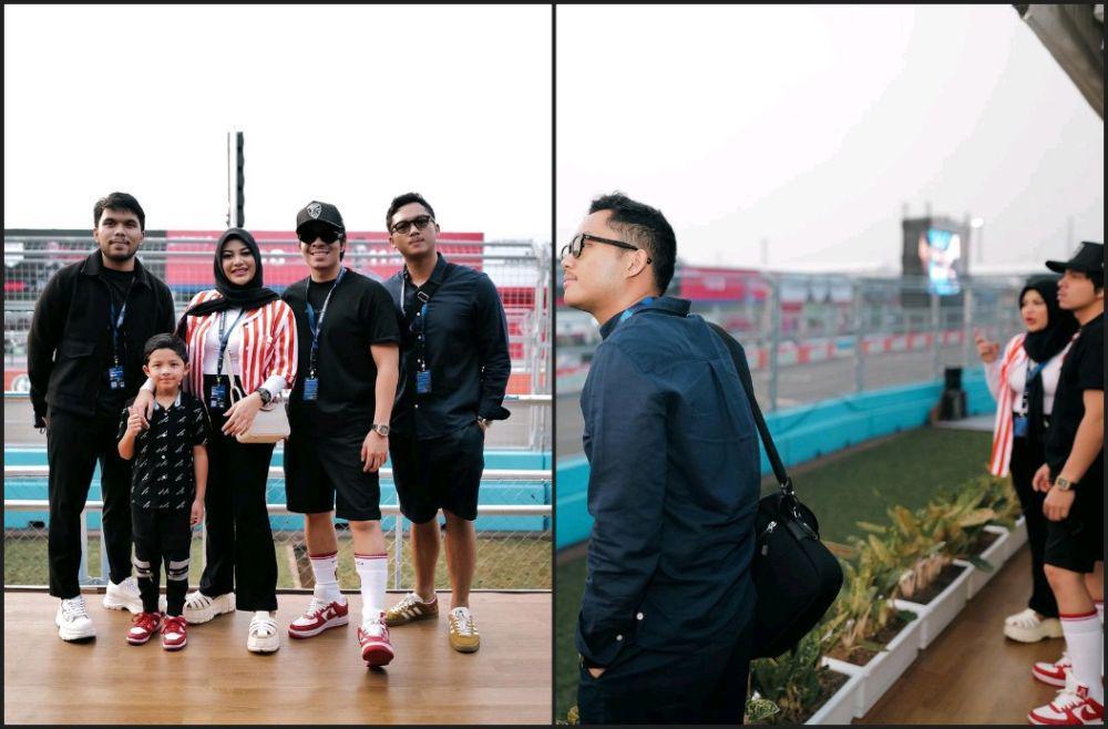 8 Potret Keluarga Aurel Hermansyah ke Jakarta E-Prix 2023