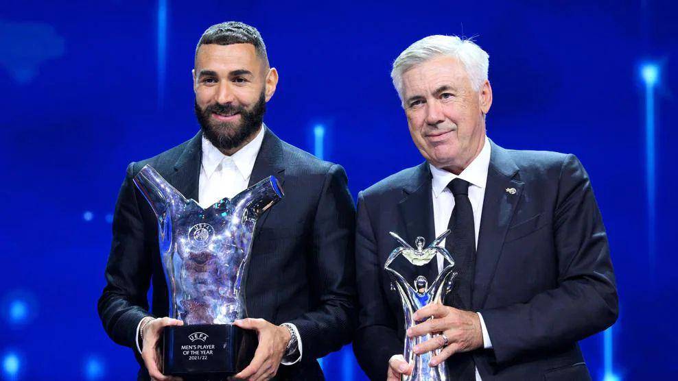 Karim Benzema dan Carlo Ancelotti (uefa.com)
