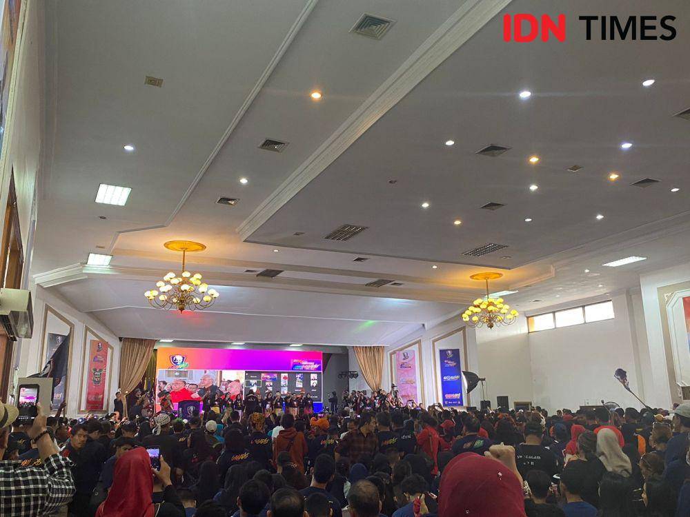 Anniversary kedua relawan Ganjar Pranowo, Ganjarist di Jakarta Pusat, Minggu (4/6/2023). (IDN Times/Vadhia Lidyana)