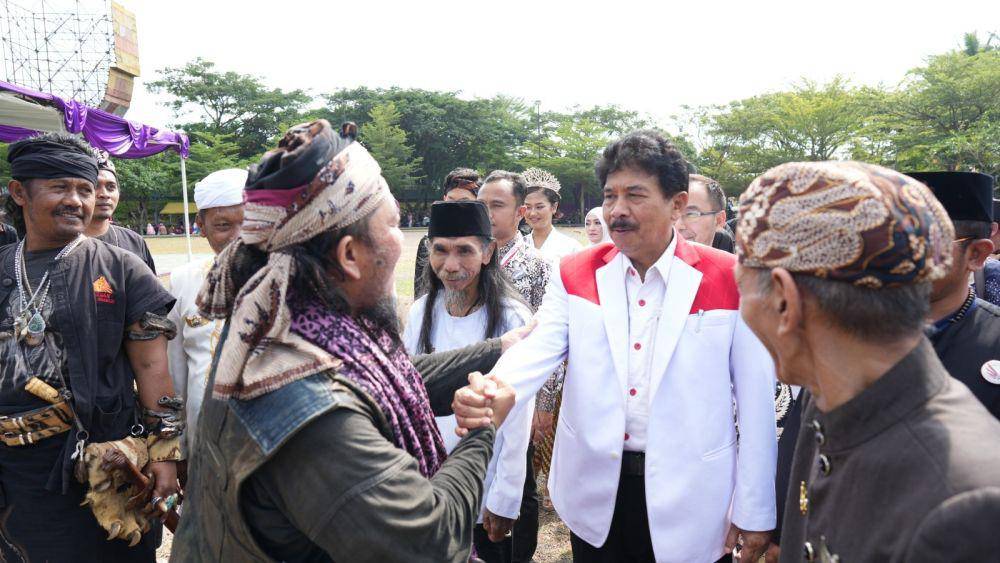 Kepala Badan Pembinaan Ideologi Pancasila (BPIP), Prof. Drs. K.H. Yudian Wahyudi, M.A., Ph.D. saat menghadiri Peringatan Hari Lahir Pancasila 2023 di Taman Lokasana, Kabupaten Ciamis, Minggu (4/6/2023). (Dok. BPIP)