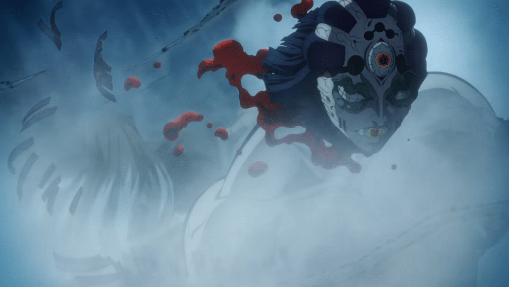 Muichiro menebas leher Gyokko (dok. Ufotable/ Kimetsu no Yaiba Swordsmith Village Arc)