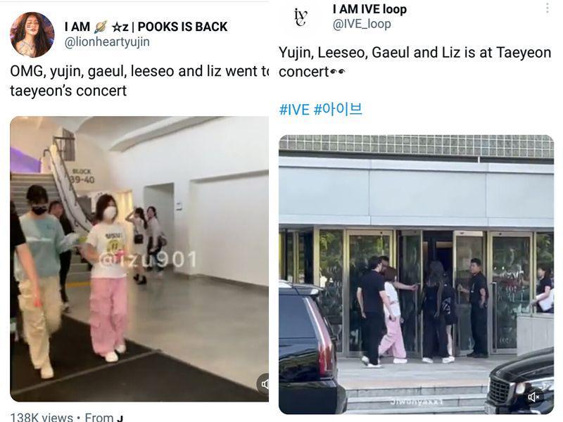 potret member IVE di TAEYEON CONCERT - The ODD Of Love (twitter.com/IVE_loop I twitter.com/lionheartyujin)