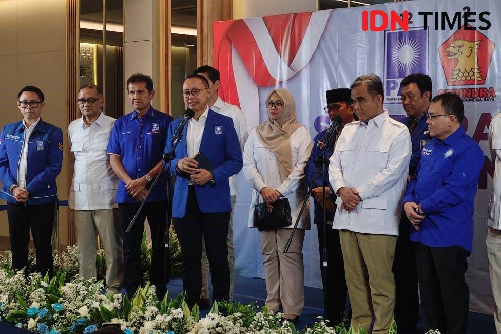 Partai Gerindra gelar silaturahmi politik ke Kantor Dewan Pimpinan Pusat (DPP) PAN, Jakarta Selatan, Senin (5/6/2023). (IDN Times/Yosafat Diva Bayu Wisesa)