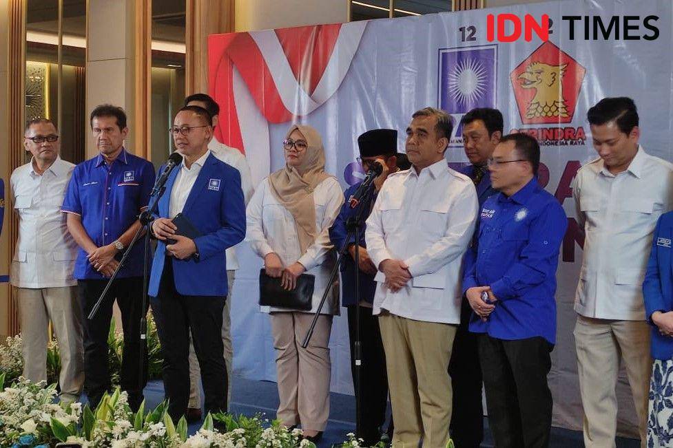 Partai Gerindra gelar silaturahmi politik ke Kantor Dewan Pimpinan Pusat (DPP) PAN, Jakarta Selatan, Senin (5/6/2023). (IDN Times/Yosafat Diva Bayu Wisesa)