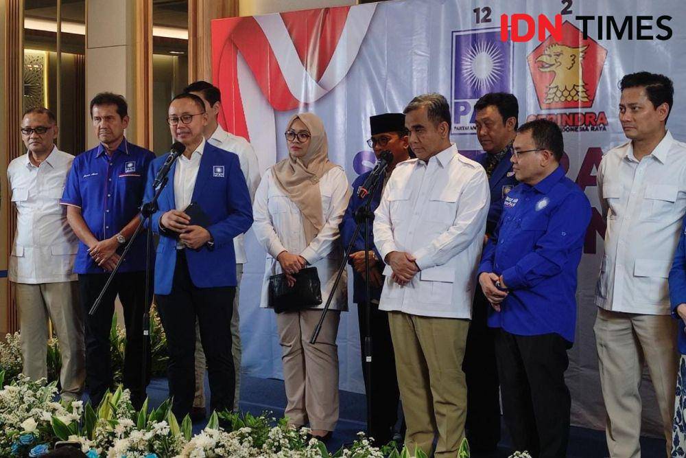 Partai Gerindra gelar silaturahmi politik ke Kantor Dewan Pimpinan Pusat (DPP) PAN, Jakarta Selatan, Senin (5/6/2023). (IDN Times/Yosafat Diva Bayu Wisesa)