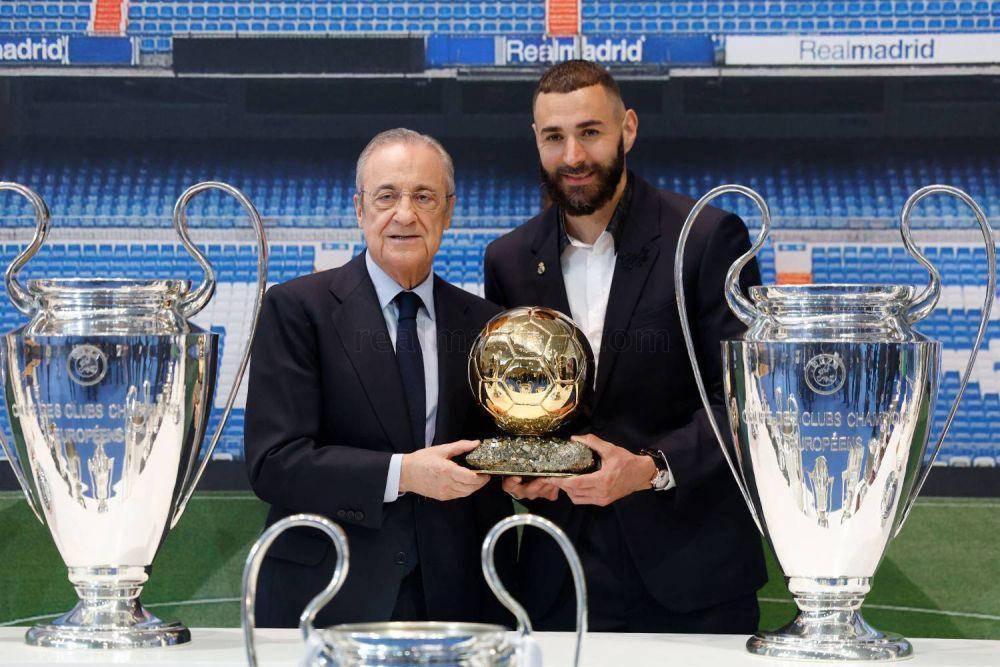 Florentino Perez hadiri upacara perpisahan Karim Benzema, Selasa (6/6/2023). (realmadrid.com).