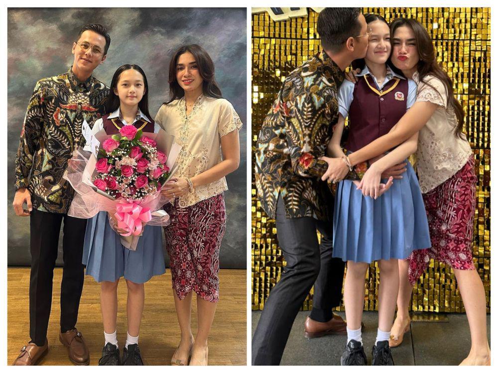 7 Momen Ussy dan Andhika Pratama Hadiri Perpisahan Sang Anak