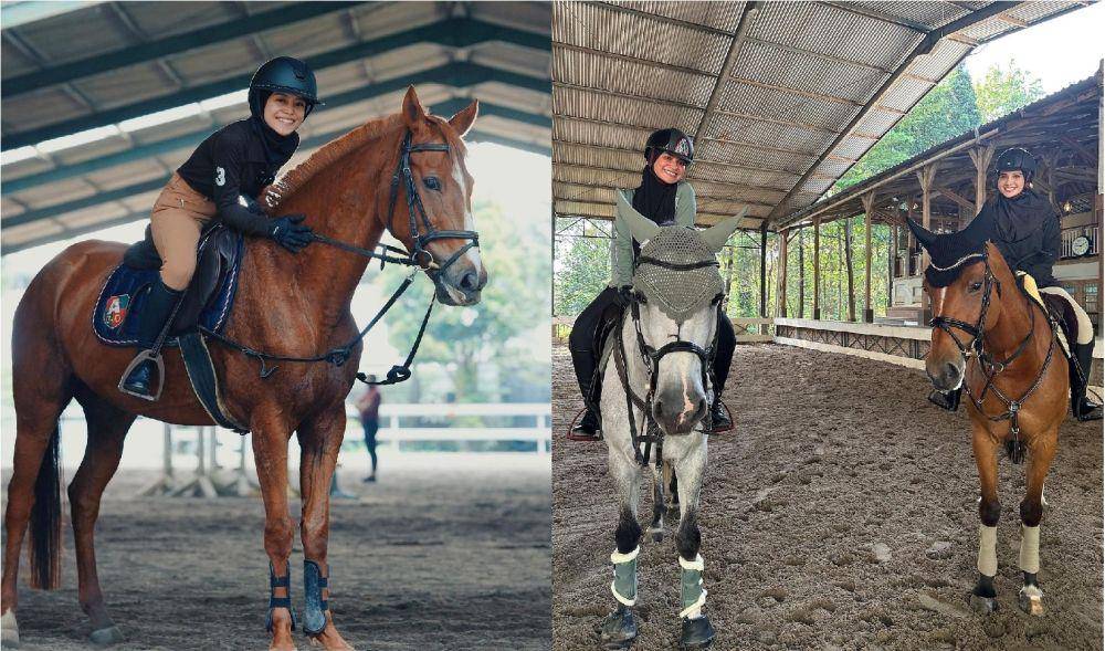 potret Lesti Kejora, Shireen Sungkar, Zaskia Sungkar berkuda (instagram.com/lestykejora) I (instagram.com/zaskiasungkar15)