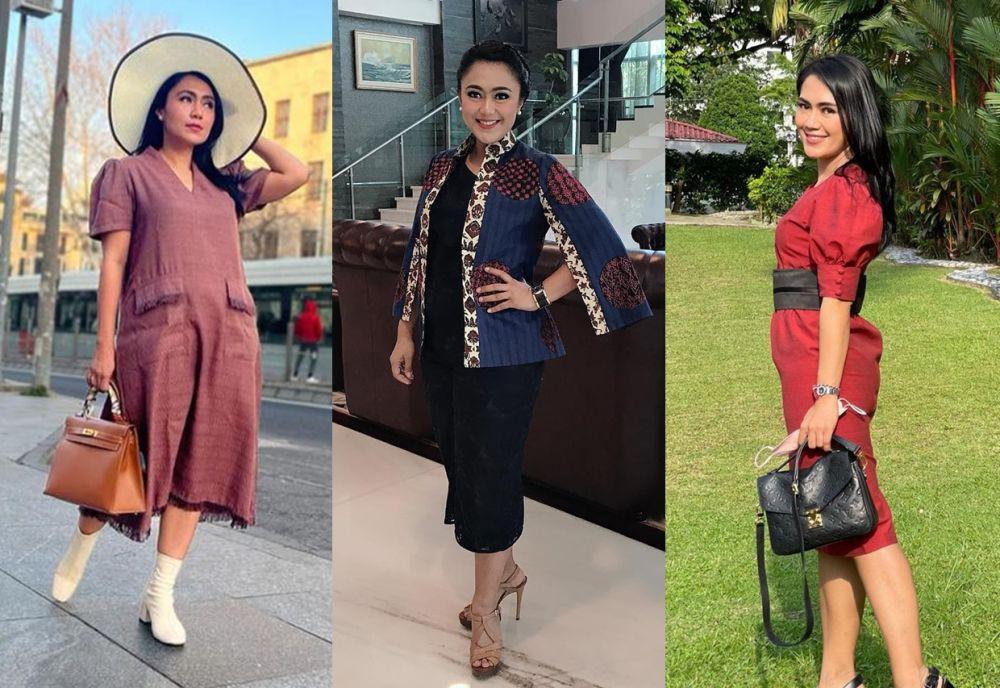 7 Gaya OOTD Brigita Manohara, Presenter Berita yang Modis