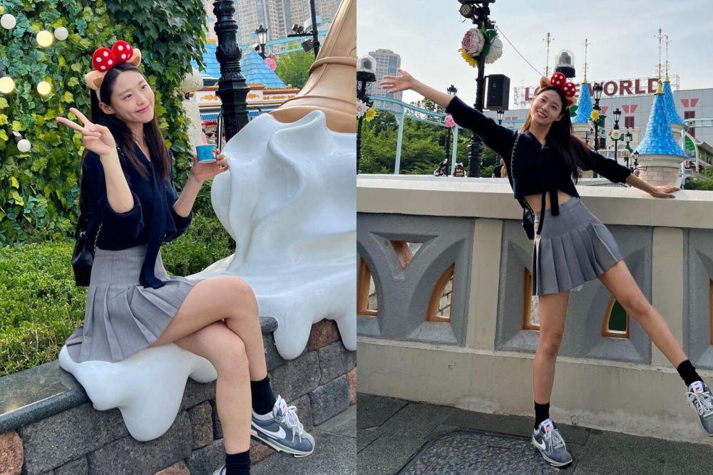 7 Momen Seoulhyun AOA Asyik Main Wahana di Lotte World, Seru Banget!