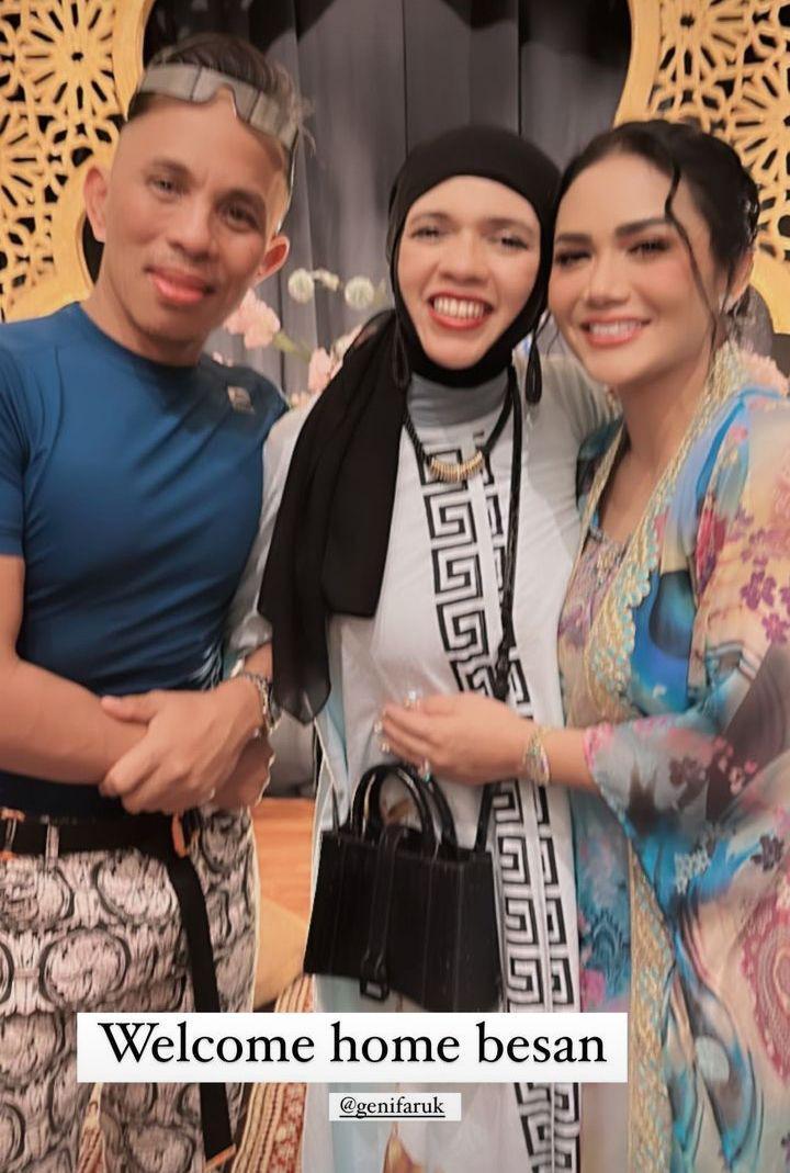 Potret KD, Ashanty dan Geni Faruk di Gender Reveal Anak ke-2 Aurel (instagram.com/krisdayantilemos)