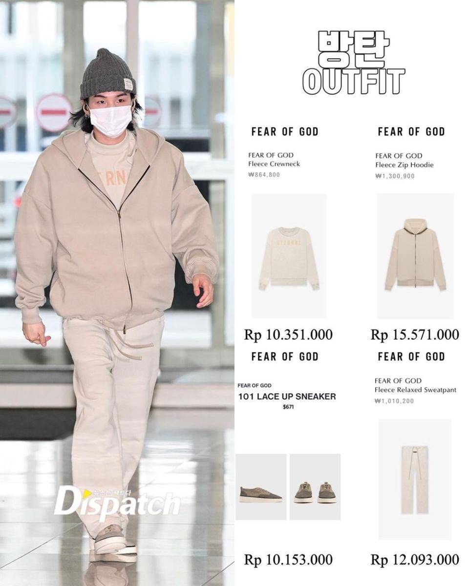 potret Suga BTS (instagram.com/bangtan_outfit)