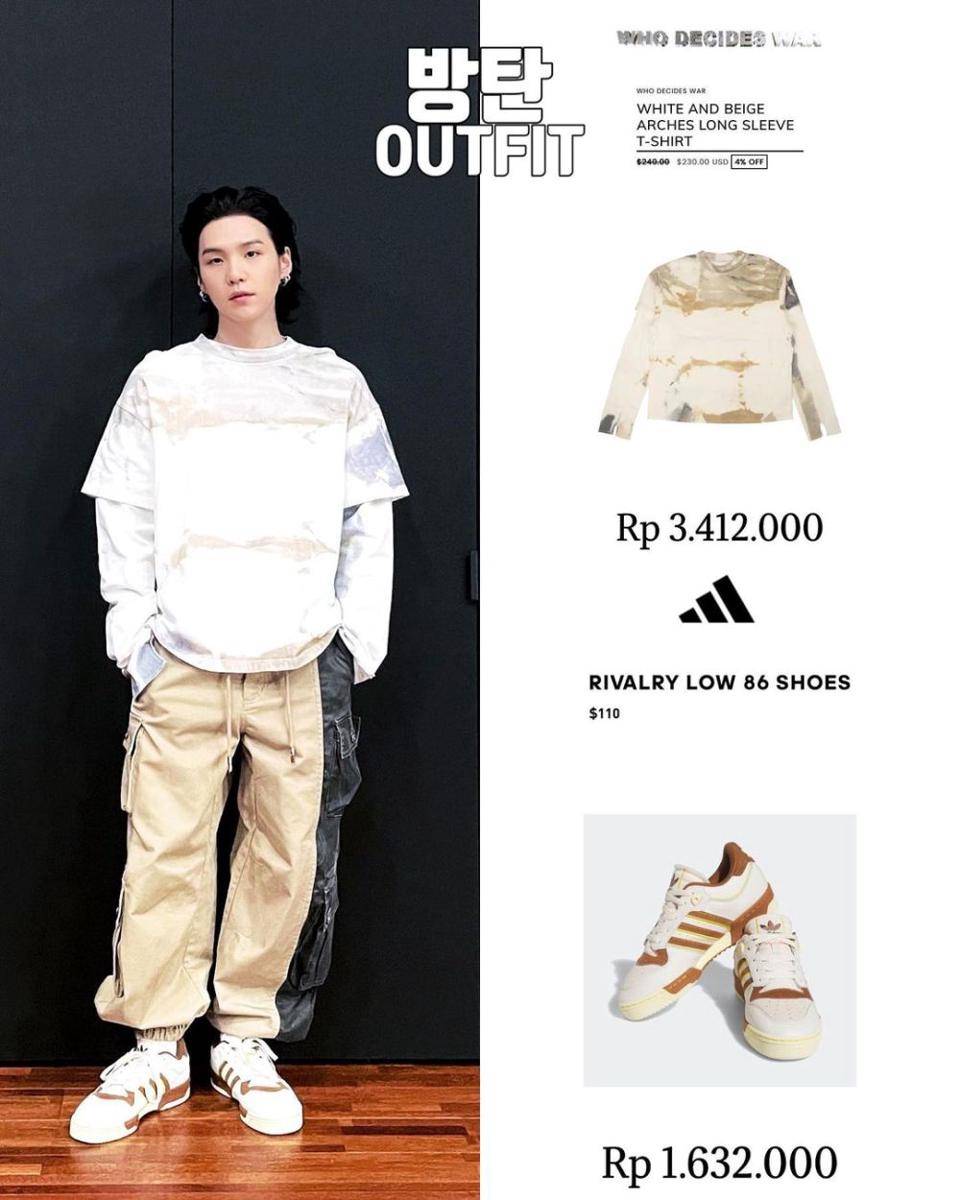 potret Suga BTS (instagram.com/bangtan_outfit)