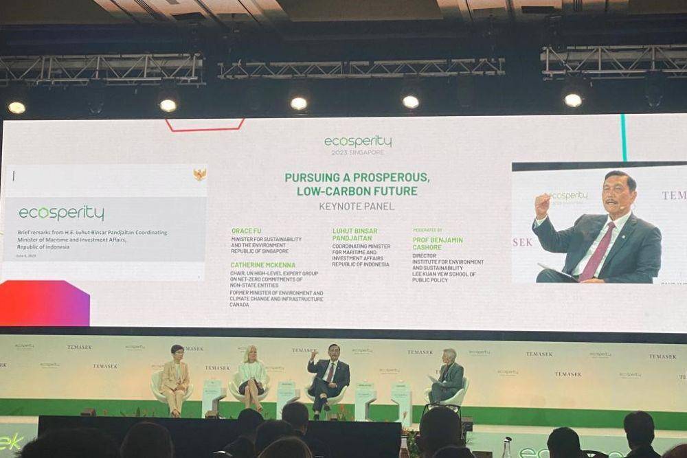 Luhut Binsar Pandjaitan dalam acara diskusi panel Ecosperity Week (dok. KBRI Singapura)