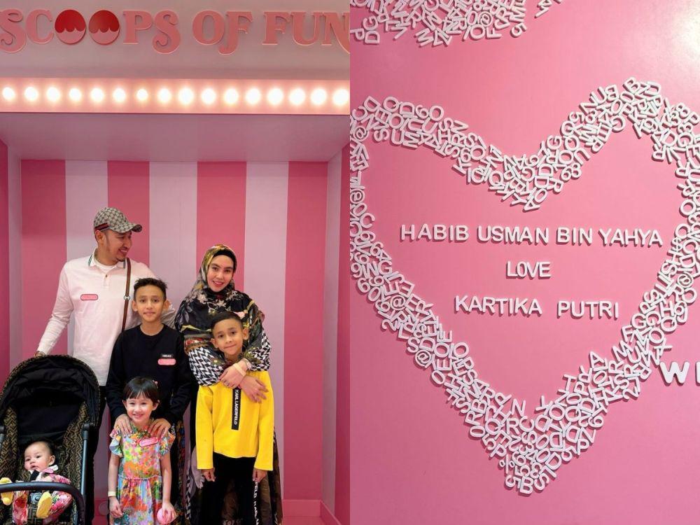 7 Potret Keluarga Kartika Putri Mengunjungi Museum Ice Cream