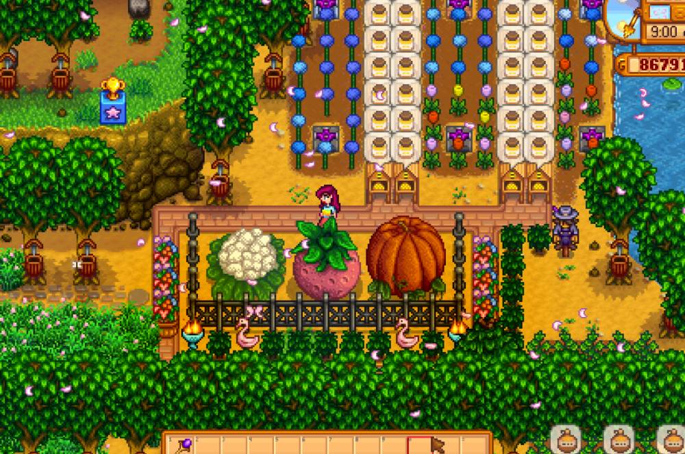 tangkapan gambar tanaman raksasa dalam game Stardew Valley (twitter.com/@rstardewvalley)