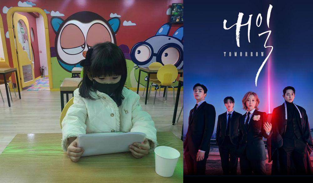 Noh Ha Yeon di balik layar drama Tomorrow (instagram.com/hayeon523) | poster drama Tomorrow (dok. MBC/Tomorrow)
