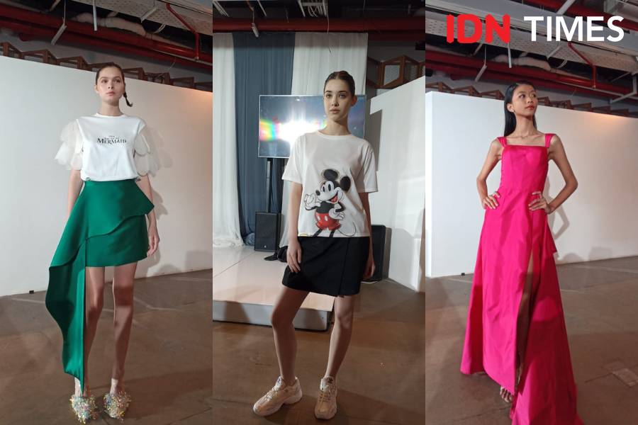 Koleksi bertema Disney100 dalam rangkaian perayaan Anniversary The Walt Disney Company yang ke-100 di Ganara Art Plaza Indonesia. 7 Juni 2023. (IDN Times/M. Tarmizi Murdianto)