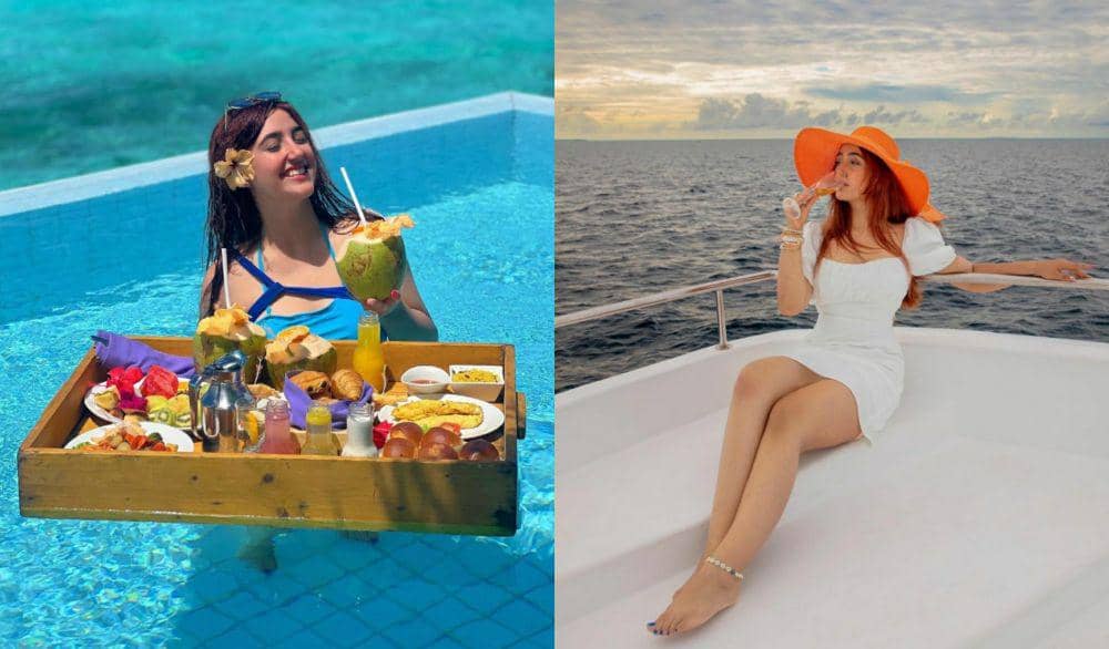 7 Potret Liburan Terkini Ashnoor Kaur di Maldives, Asyik Keliling Laut