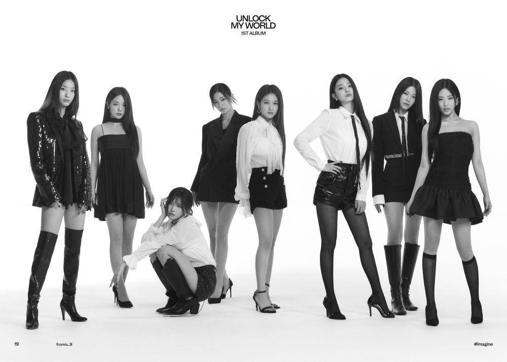 potret fromis_9 untuk album Unlock My World versi imagine (twitter.com/realfromis_9)