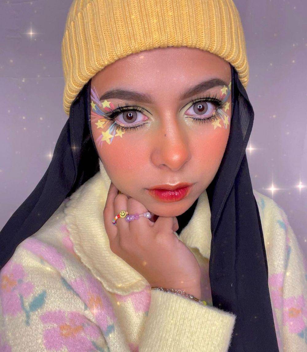 eye makeup untuk nonton konser (instagram.com/dillaljaidi)