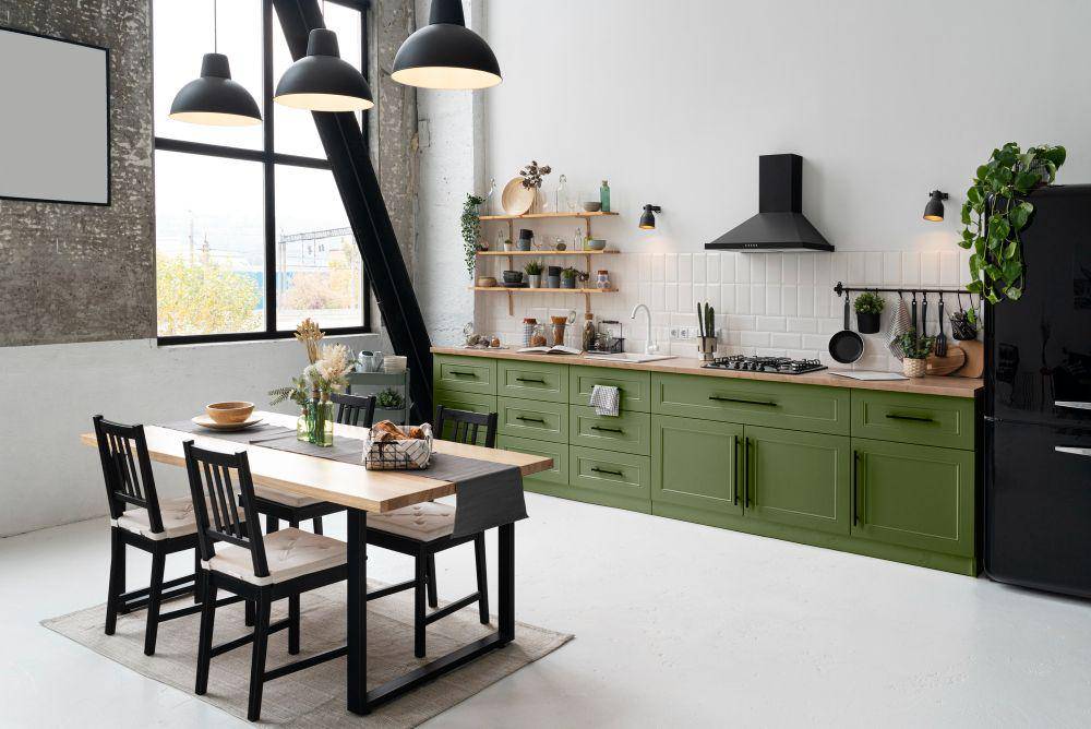 ilustrasi desain dapur industrial (freepik.com/freepik)