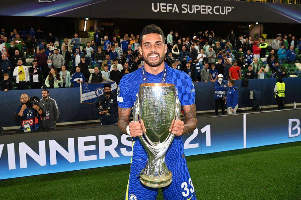 Emerson sukses menjuarai Piala Super Eropa 2021 bersama Chelsea. (twitter.com/emersonpalmieri)