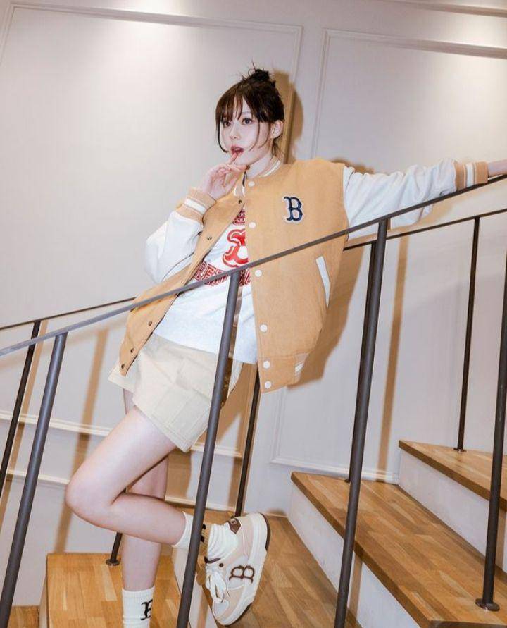 style casual sporty member aespa (instagram.com/mlbkorea)